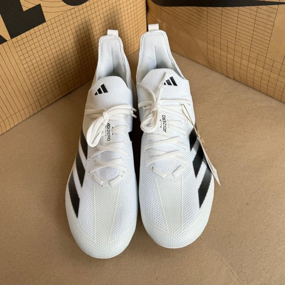 Adidas Adizero Electric +‎ Football Cleats White Black IH7451 Size 13